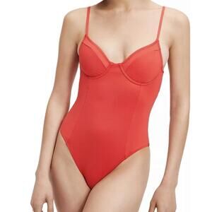 GOOD AMERICAN Show Off One Piece POPPY Swimsuit Size 0